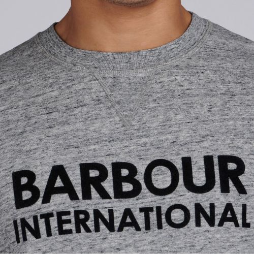 Mens Anthracite Sub Nep Sweat Top 95637 by Barbour International from Hurleys