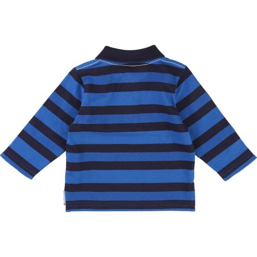 Boys Electric Blue Striped L/s Polo 13356 by Timberland from Hurleys