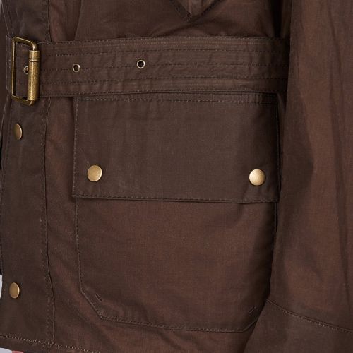 Mens Dark Sand Joshua Waxed Jacket 75452 by Barbour Steve McQueen Collection from Hurleys