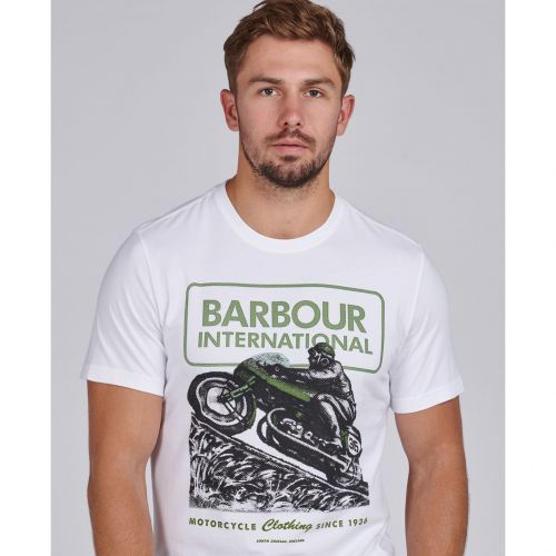 Mens White Arch Downforce S/s T Shirt 95685 by Barbour International from Hurleys
