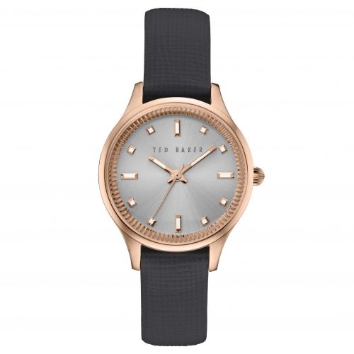 Womens Black, Rose Gold & Silver Saffiano Leather Strap Watch 68732 by Ted Baker from Hurleys