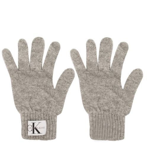 Womens Mid Grey Heather Basic Knitted Gloves 28878 by Calvin Klein from Hurleys