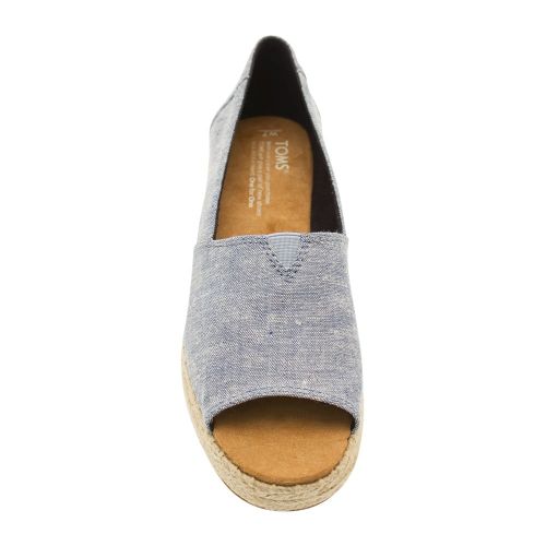 Womens Blue Slub Chambray Espadrilles 8667 by Toms from Hurleys