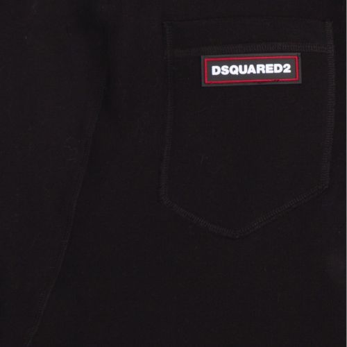 Mens Black Branded Tab Sweat Pants 50422 by Dsquared2 from Hurleys