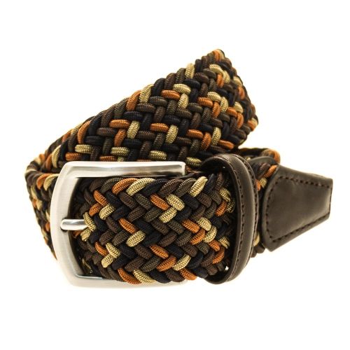 Mens Green Multi Woven Belt 69385 by Anderson's from Hurleys