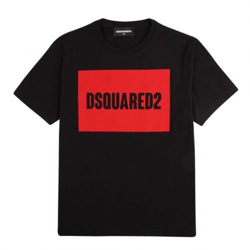 Boys Black Logo Patch S/s T Shirt 91471 by Dsquared2 from Hurleys