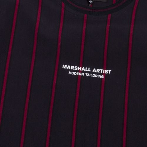 Mens Navy Pinstripe S/s T Shirt 53511 by Marshall Artist from Hurleys