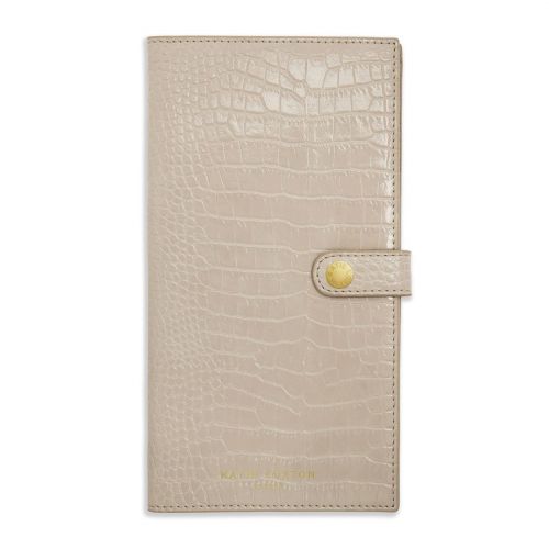 Womens Oyster Grey Celine Faux Croc Travel Wallet 81690 by Katie Loxton from Hurleys