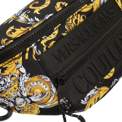 Mens Black Baroque Logo Bumbag 74311 by Versace Jeans Couture from Hurleys