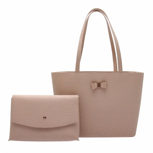 Womens Taupe Deannah Bow Shopper Bag & Pouch 54796 by Ted Baker from Hurleys