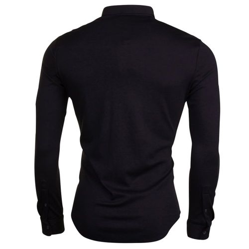 Mens Black Jersey Slim Fit L/s Shirt 11054 by Armani Jeans from Hurleys