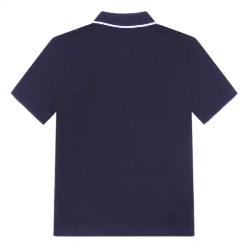 BOSS Polo Shirt Boys Navy Tipped Short Sleeve Polo Shirt