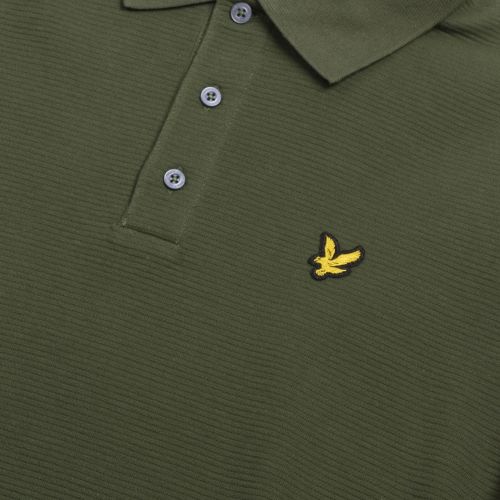 Mens Woodland Green Ottoman L/s Polo Shirt 33313 by Lyle & Scott from Hurleys