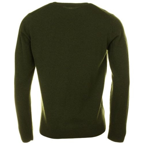 Mens Green Wool Crew Knitted Jumper 61779 by Lacoste from Hurleys