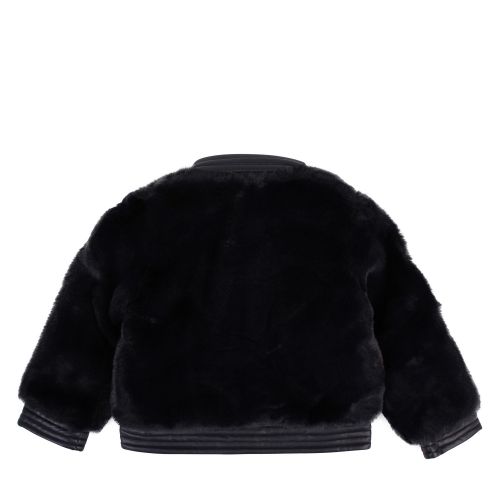 Girls Navy Faux Fur Short Jacket 48516 by Mayoral from Hurleys