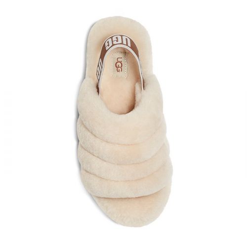 Kids Natural Fluff Yeah Slide Slippers (12-5) 94051 by UGG from Hurleys