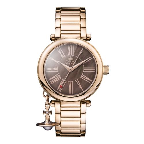 Womens Rose Gold/Brown Mother Orb Watch 44347 by Vivienne Westwood from Hurleys