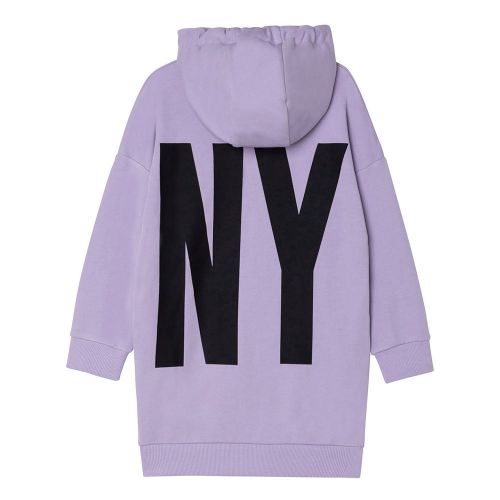 Girls Lilac Large Branded Hoodie Dress 96049 by DKNY from Hurleys