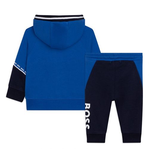 Toddler Electric Blue Logo Trim Hooded Tracksuit 102329 by BOSS from Hurleys