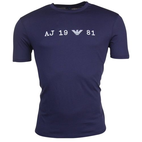 Mens Blue Chest Logo S/s Tee Shirt 69587 by Armani Jeans from Hurleys