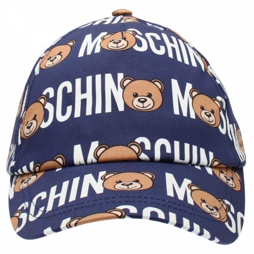 Boys Blue Toy Print Cap 36124 by Moschino from Hurleys
