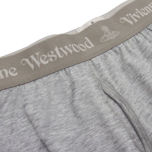 Mens Grey Melange Branded 2 Pack Boxers 79437 by Vivienne Westwood from Hurleys