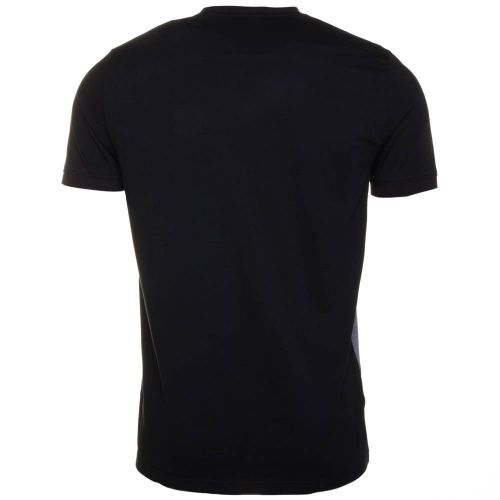 Mens French Navy Twill Jersey Panel S/s Tee Shirt 60724 by Fred Perry from Hurleys