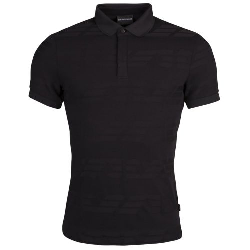 Mens Black Logo Repeat S/s Polo Shirt 22335 by Emporio Armani from Hurleys
