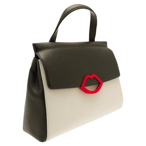 Womens Black & Porcelain Colour Block Small Gertie Bag 72755 by Lulu Guinness from Hurleys