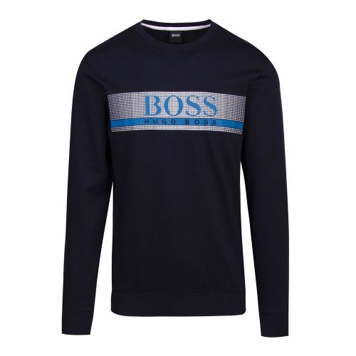 Mens Dark Blue Authentic Sweat Top 88833 by BOSS from Hurleys