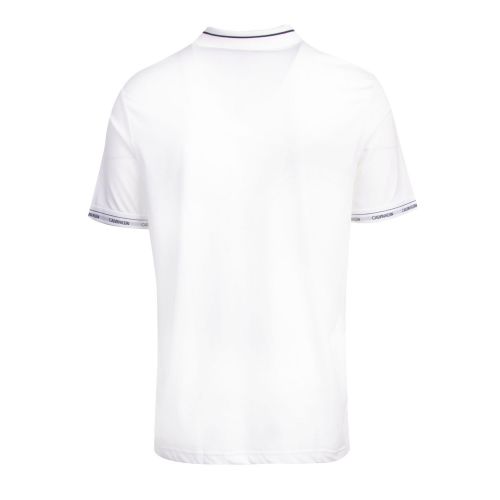 Calvin Klein Mens Bright White Liquid Touch Logo Cuff S/s Polo Shirt 76130 by Calvin Klein from Hurleys