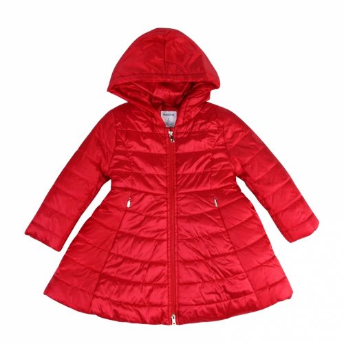 Girls Red Quilted Hooded Coat 48511 by Mayoral from Hurleys