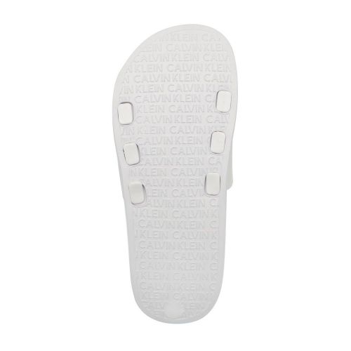 Womens Classic White Branded Slides 83166 by Calvin Klein from Hurleys
