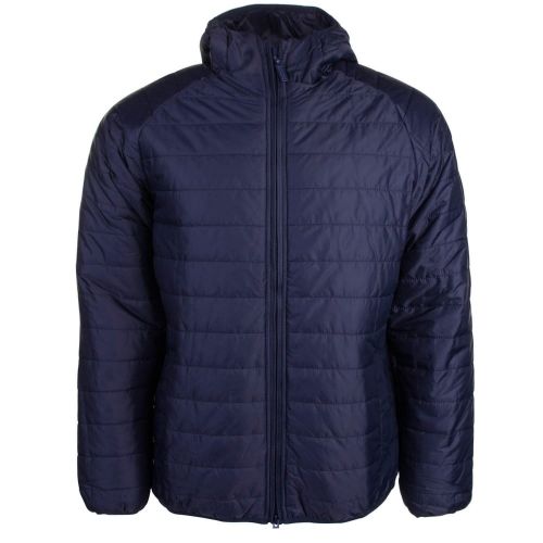 Mens Navy Level Hooded Quilted Jacket 17741 by Barbour International from Hurleys