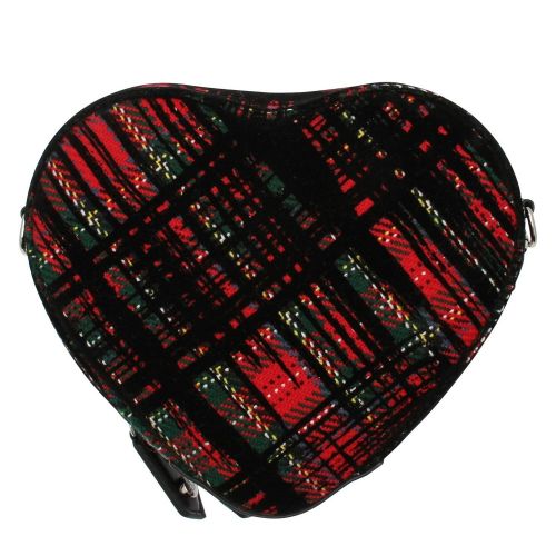 Womens Red Khloe Heart Tartan Crossbody Bag 46915 by Vivienne Westwood from Hurleys