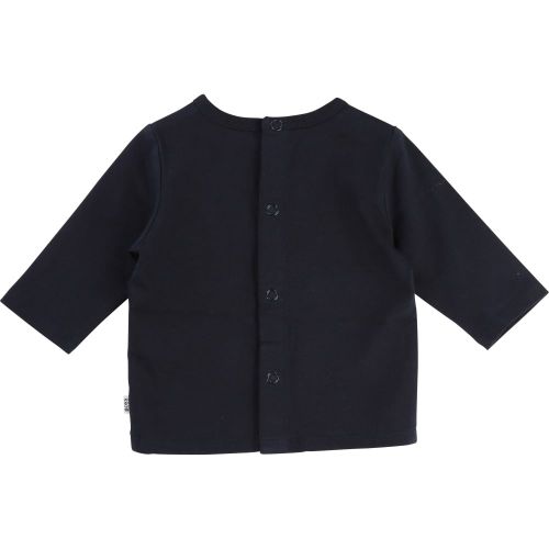 Baby Navy Geo Logo L/s T Shirt 13168 by BOSS from Hurleys