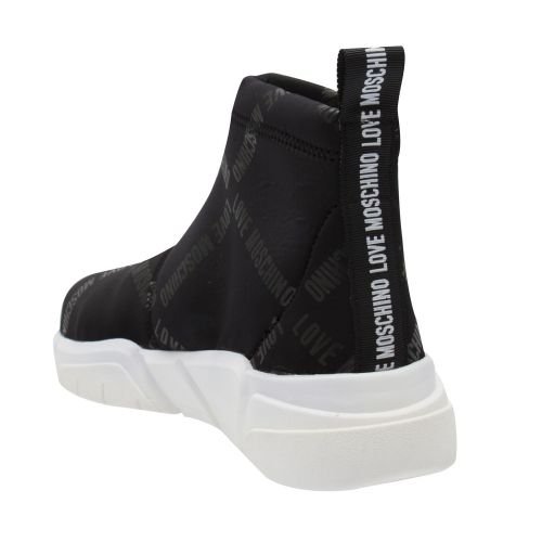 Womens Black/White Logo Sock Trainers 43072 by Love Moschino from Hurleys