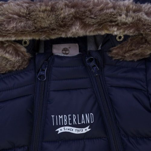 Baby Navy Fur Trimmed Snowsuit 65500 by Timberland from Hurleys