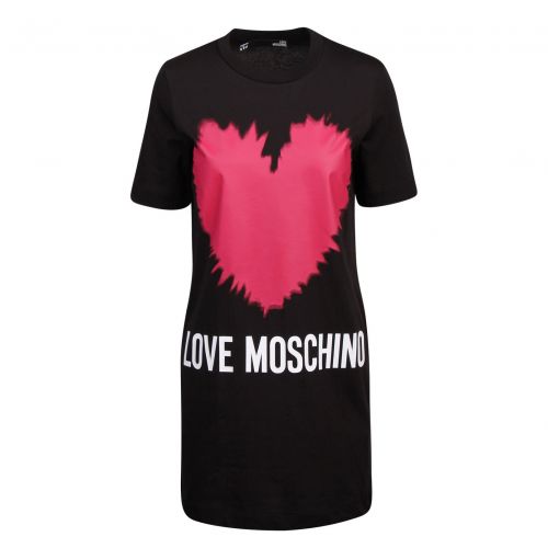 Womens Black Splash Heart S/s Dress 85878 by Love Moschino from Hurleys