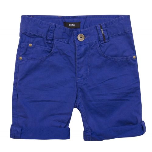 Boys Blue Branded Chino Shorts 19661 by BOSS from Hurleys