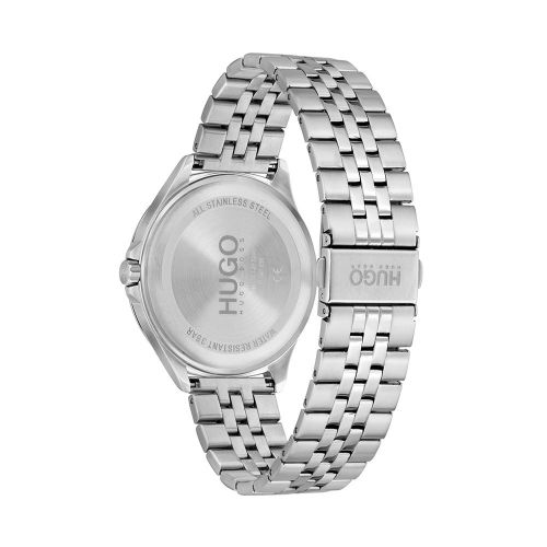 Mens Silver/Black Suit Bracelet HUGO Watch 94665 by HUGO from Hurleys