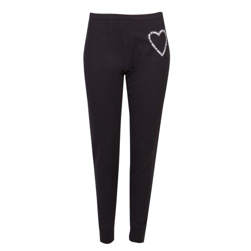 Womens Black Logo Heart Sweat Pants 31607 by Love Moschino from Hurleys