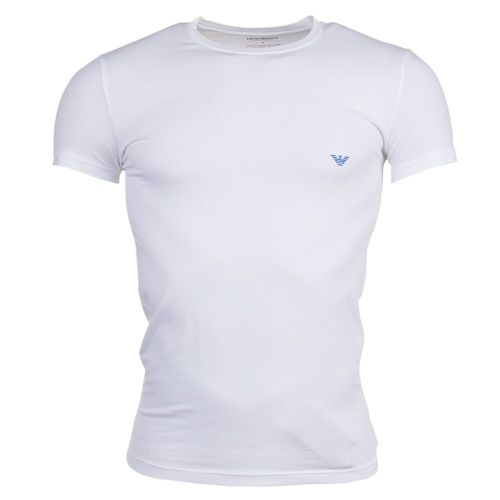 Mens White Big Eagle Tee Shirt 7022 by Emporio Armani from Hurleys