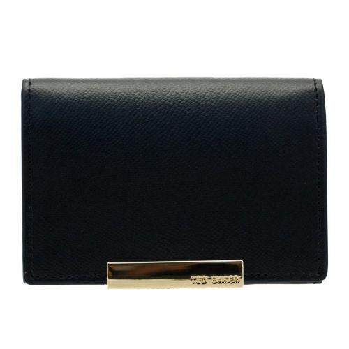 Womens Black Marged Metal Bar Crosshatch Coin Purse 63258 by Ted Baker from Hurleys