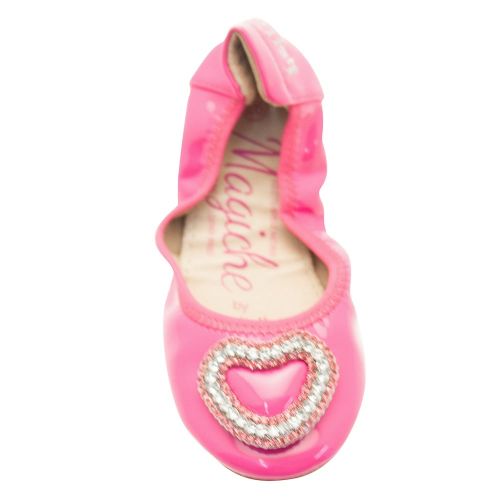 Girls Fuchsia Magiche Heart Shoes (24-35) 9225 by Lelli Kelly from Hurleys