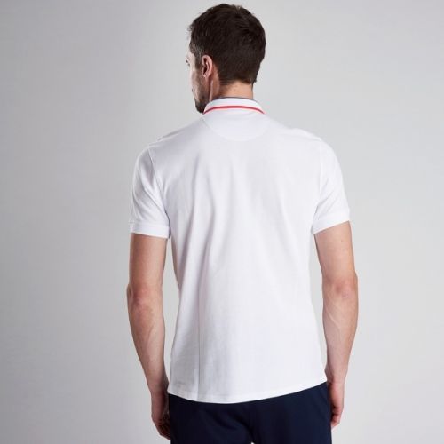 Mens White Shift S/s Polo Shirt 42456 by Barbour International from Hurleys