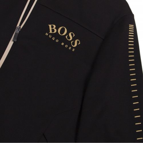 Athleisure Mens Black/Gold Saggy Win Hooded Zip Sweat Top 45207 by BOSS from Hurleys