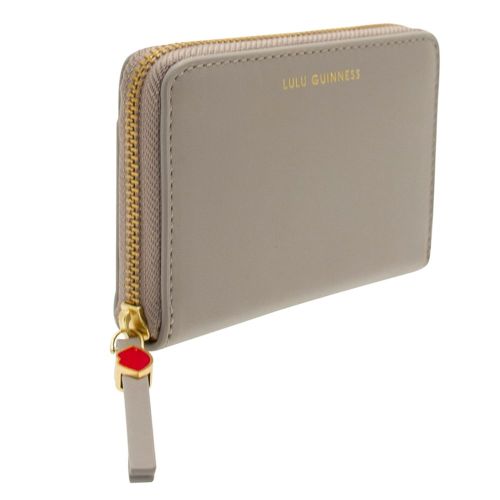 Womens Grey Leather Cont Purse 11822 by Lulu Guinness from Hurleys