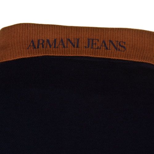 Amarni Jeans Mens Blue Contrast Collar S/s Polo Shirt 61263 by Armani Jeans from Hurleys