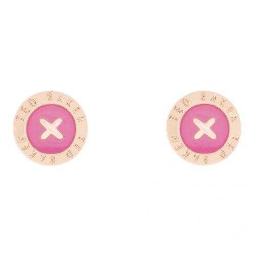Womens Rose Gold & Mid Pink Eisley Earrings Studs 66777 by Ted Baker from Hurleys